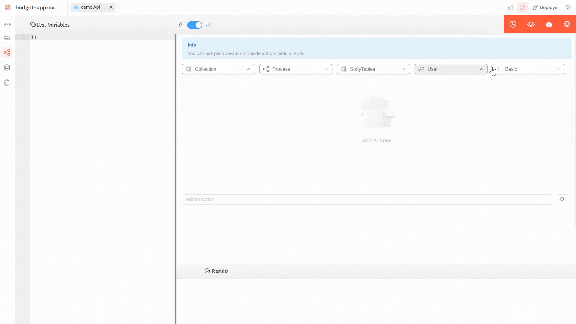 API Configuration Panel