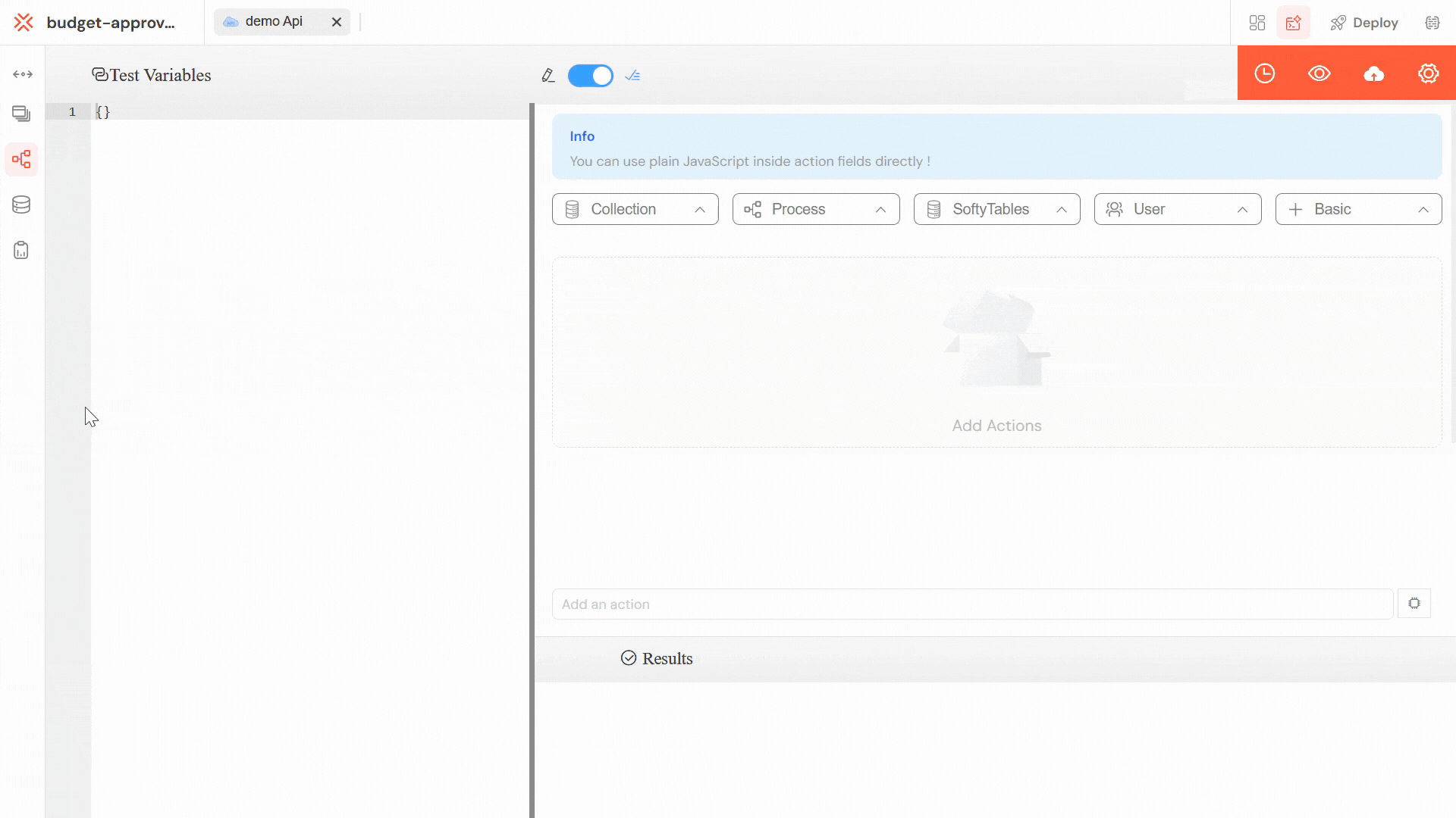 API Test Variables Configuration
