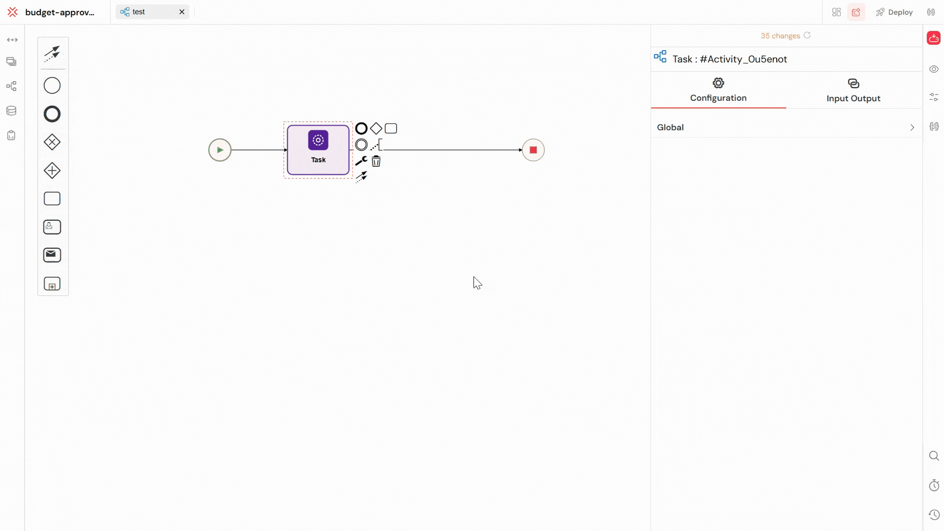 Drag and drop a component onto the canvas