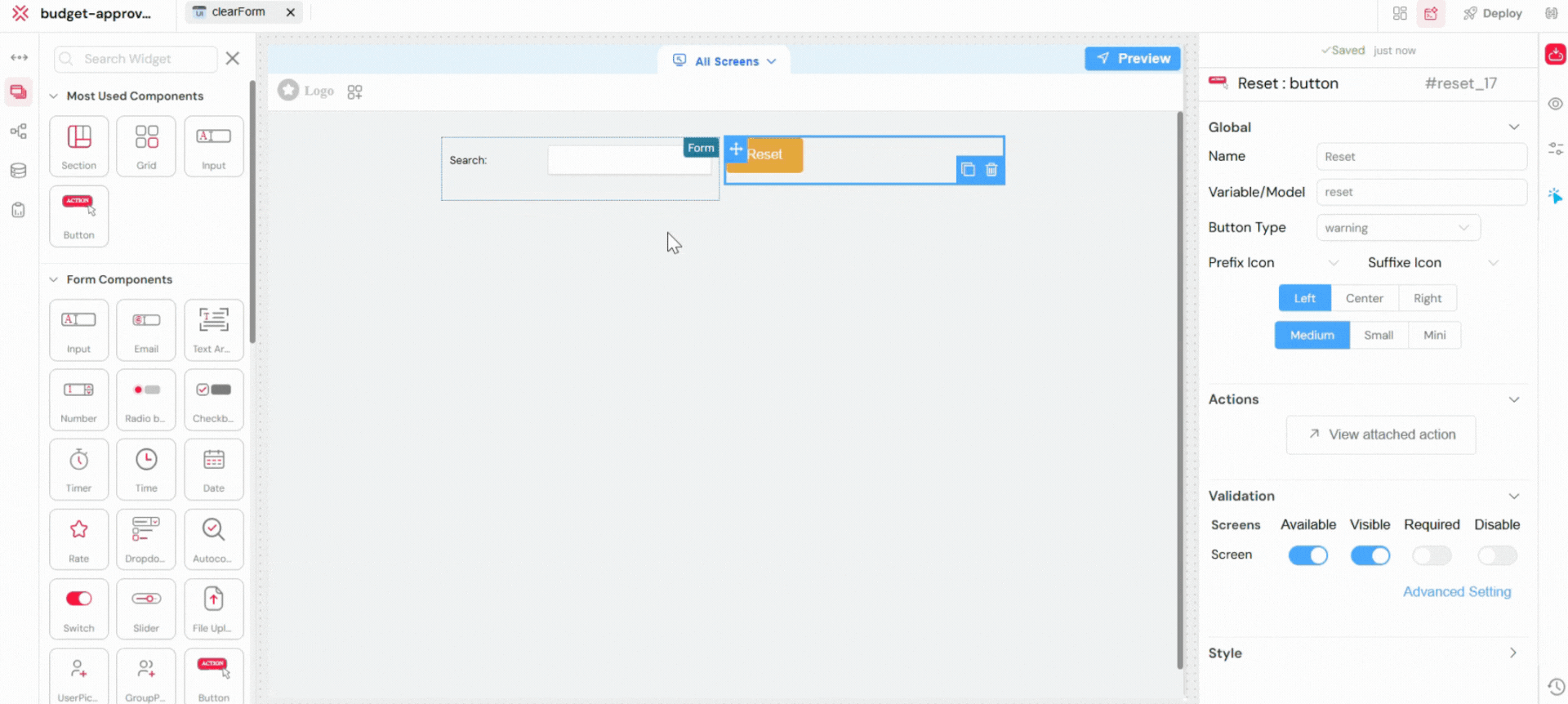 Using 'confirm' before executing another action.