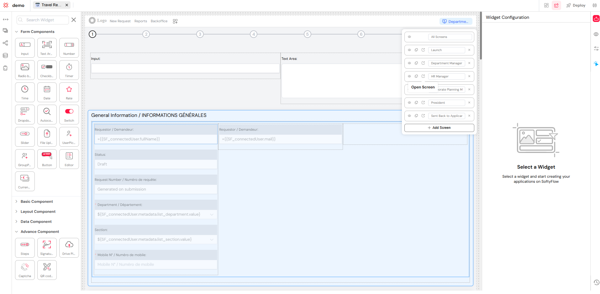 A glimpse of the Web Modeler's main interface.