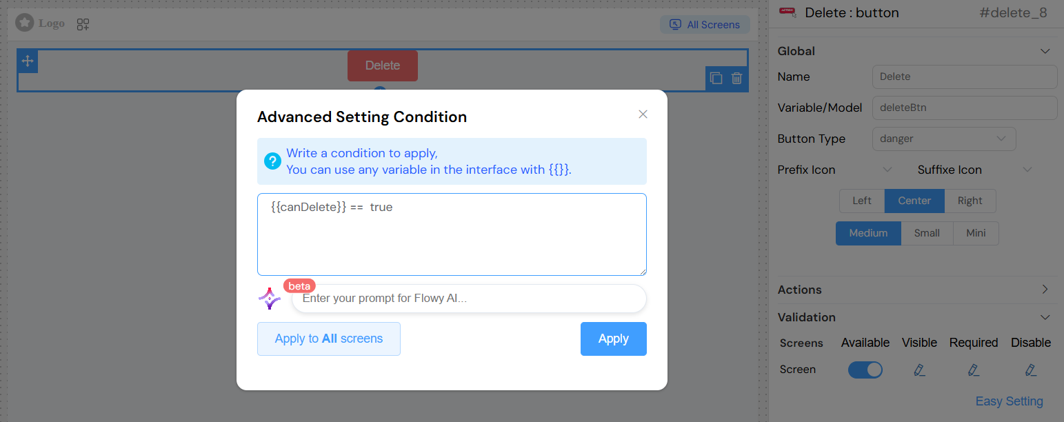 Button Conditional
