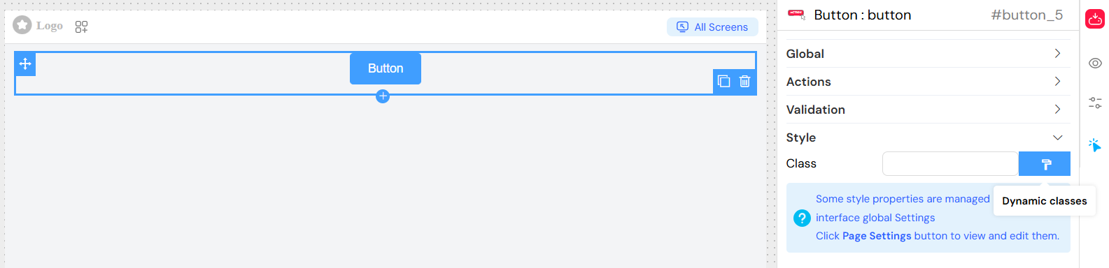 Button Dynamic Classes