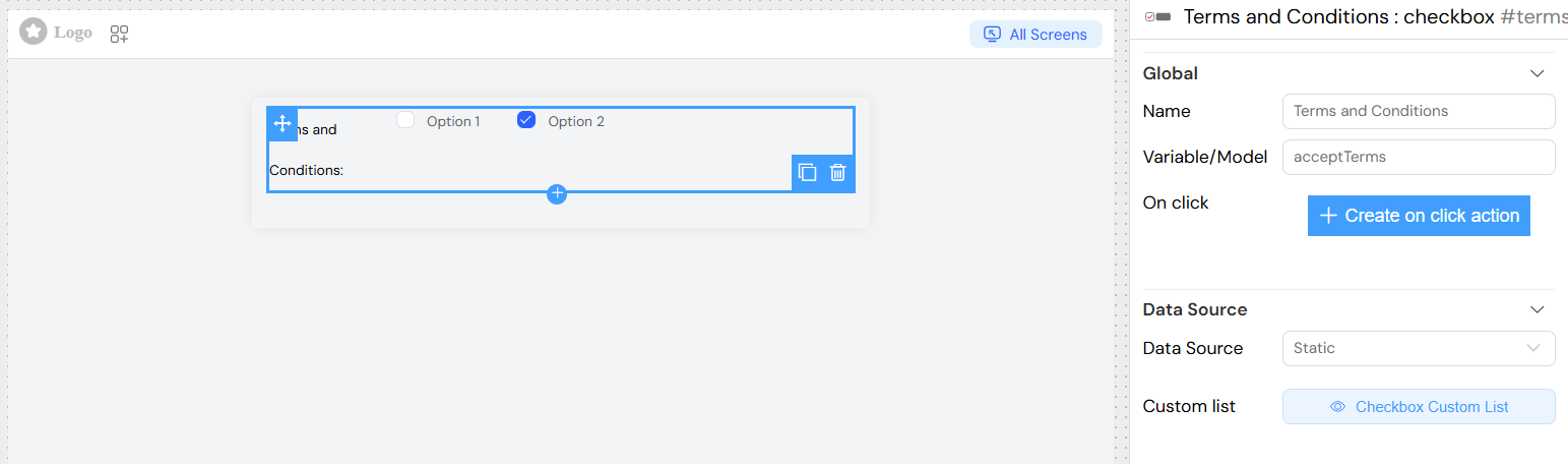 checkbox Basic Static