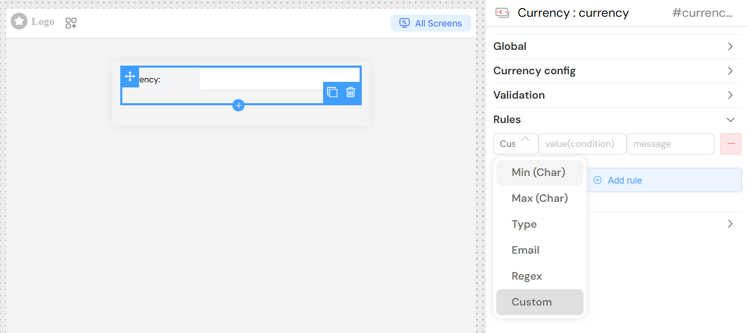 Currency Validation Rules