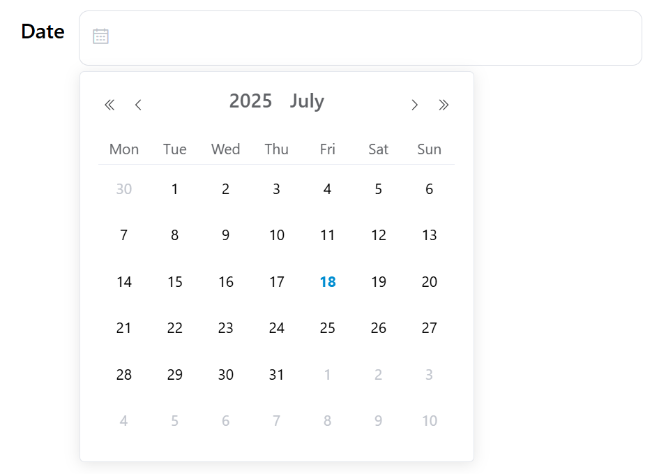 Date Widget