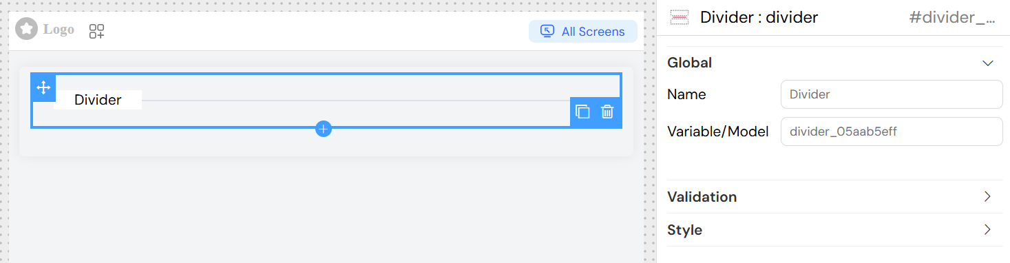 Divider Global Settings
