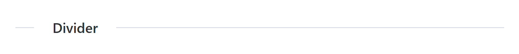 Divider Widget