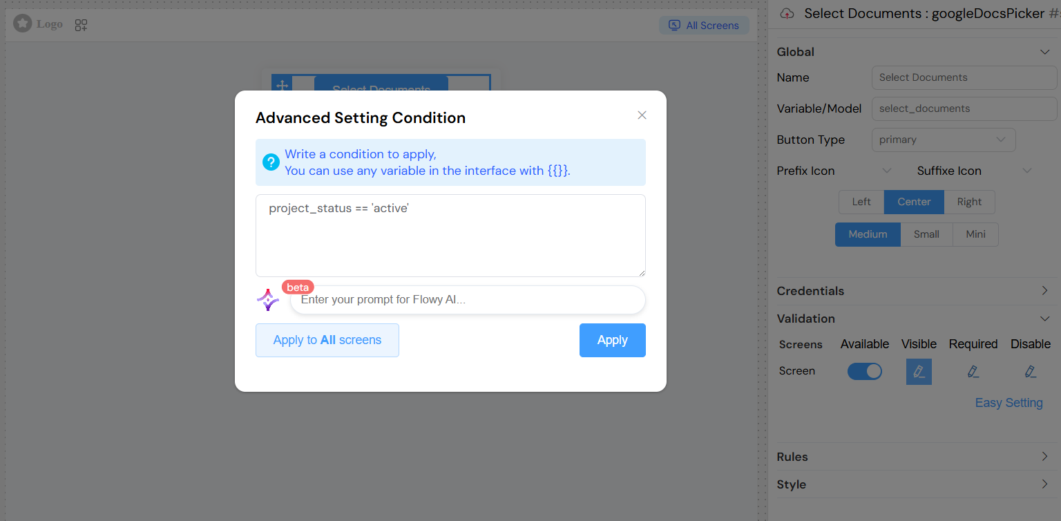 Drive Picker Advanced Configuration