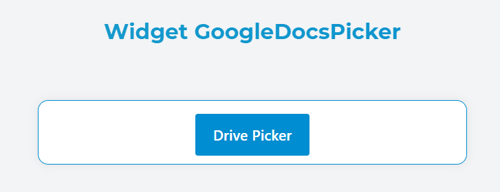 Drive Picker Widget