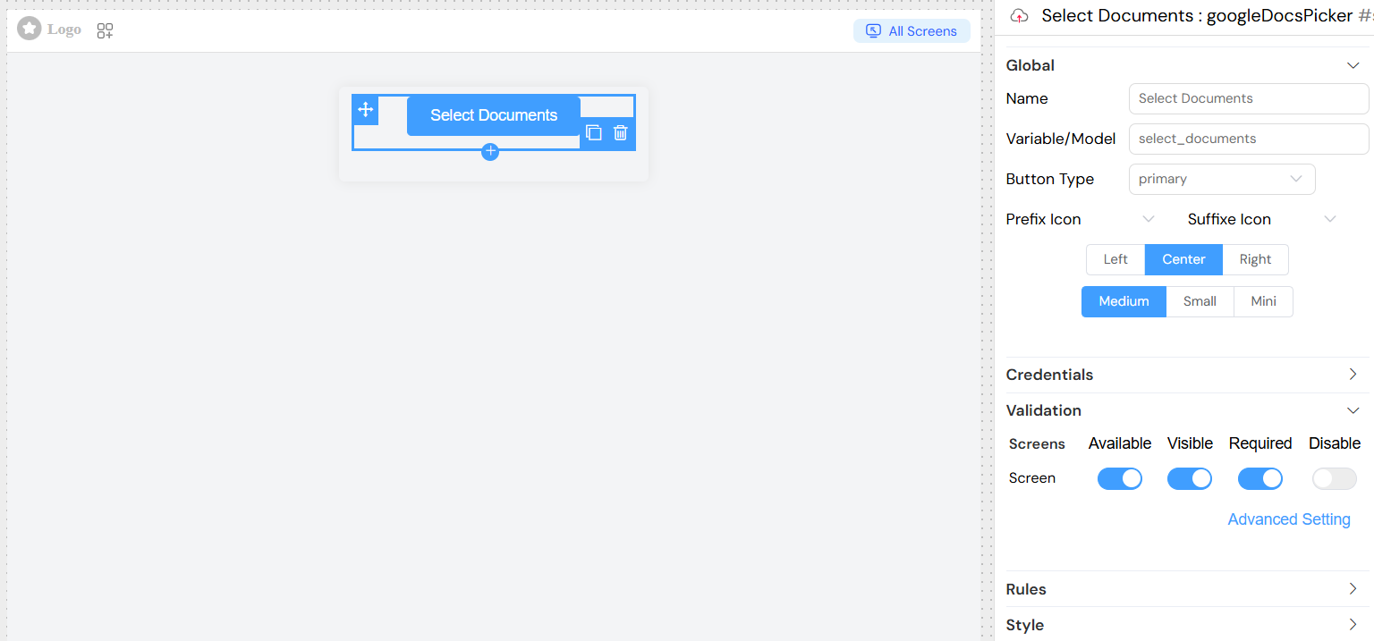 Drive Picker With Validation