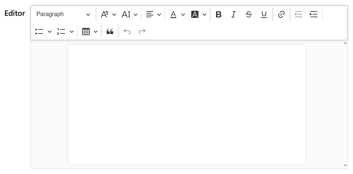 Editor Widget