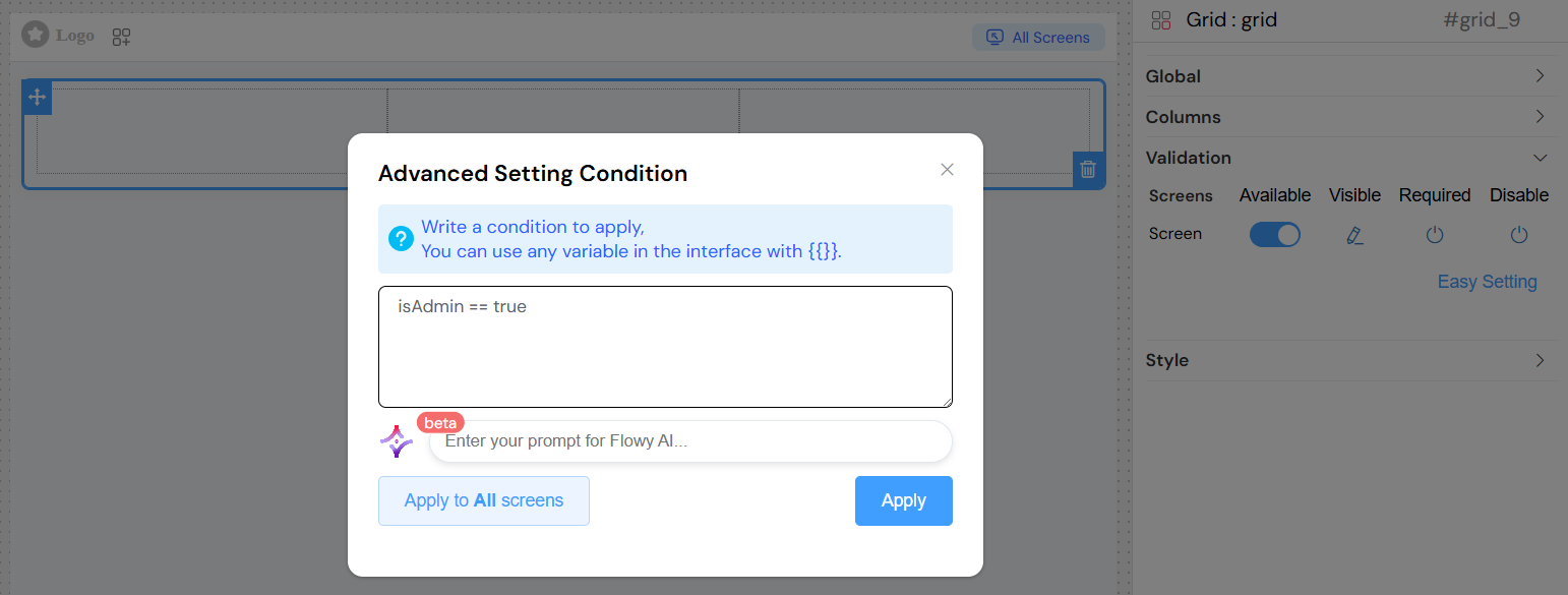 Grid Advanced Conditions