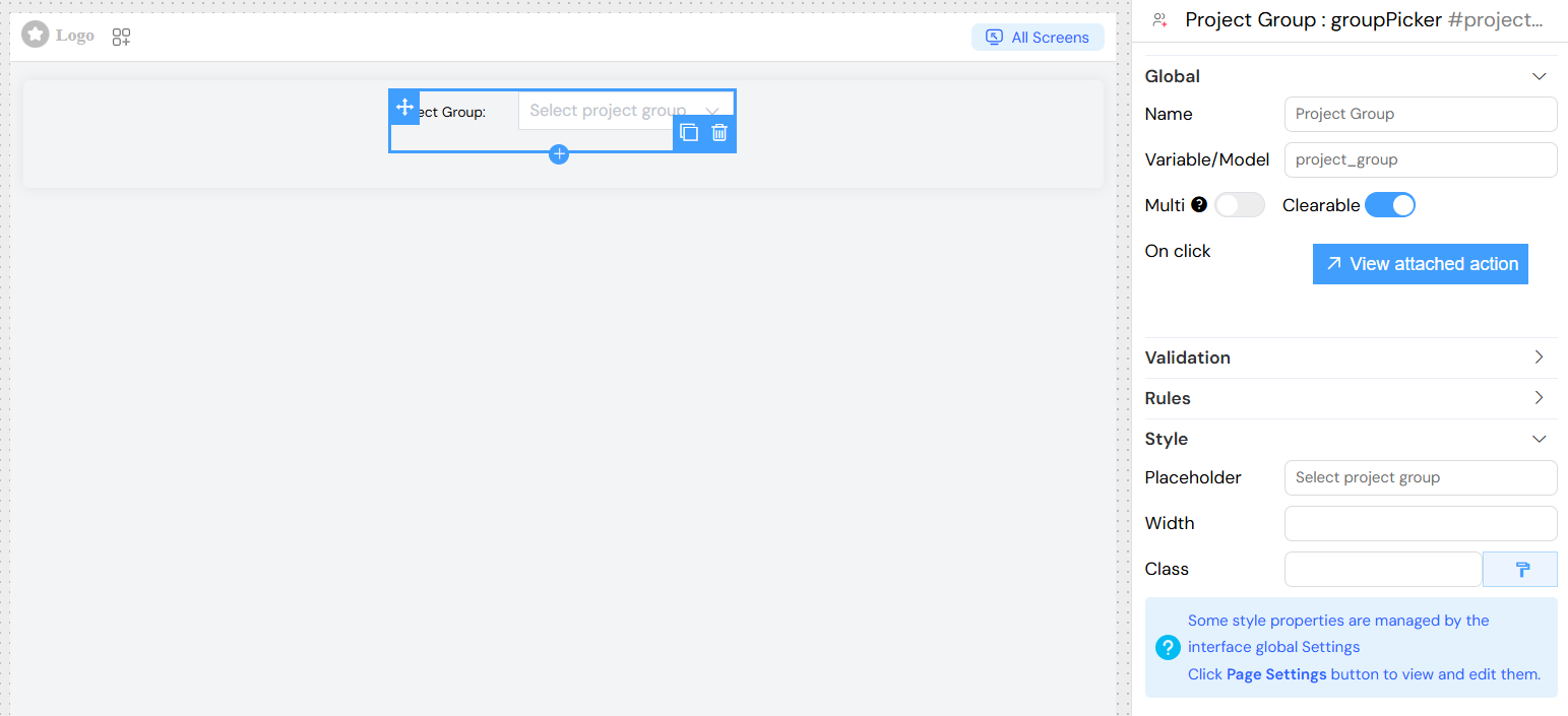 Group Picker Basic Single Group Selection