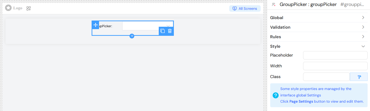 Group Picker Styling