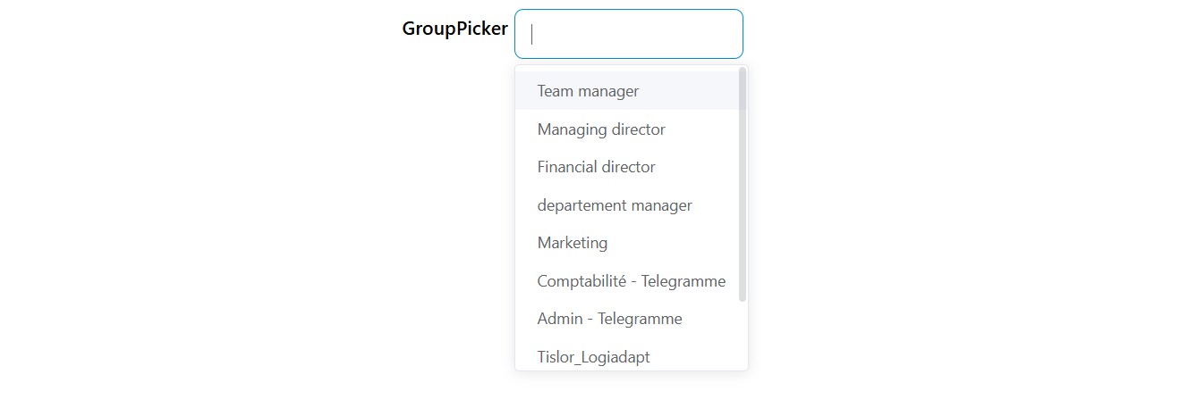Group Picker Widget