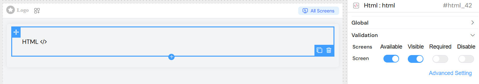 HTML Screen-Based Validation