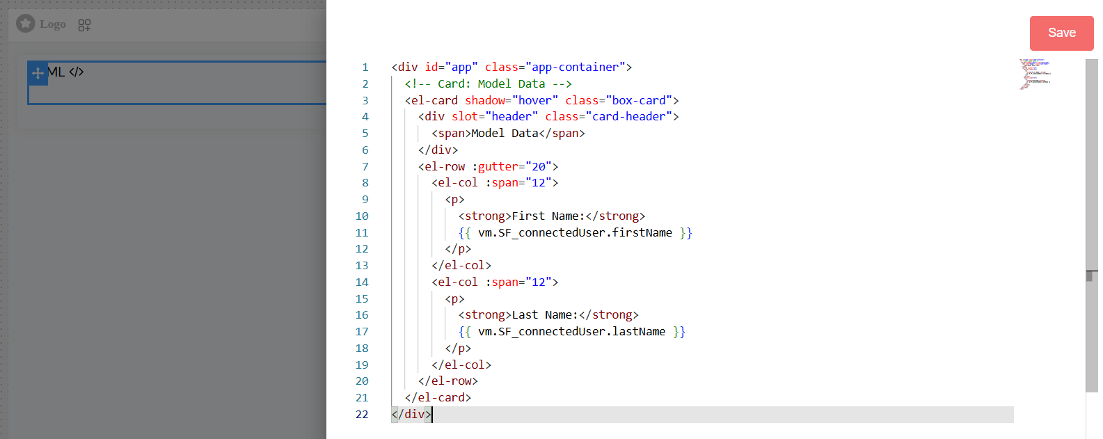 HTML Template Variables
