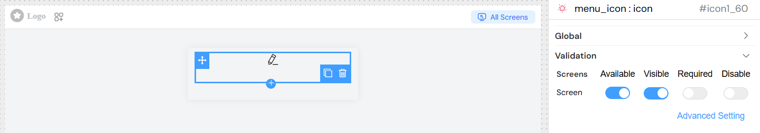 Icon Screen Validation