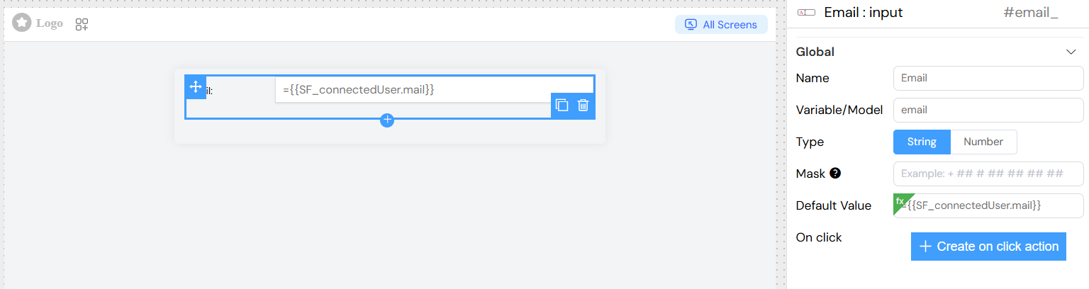 Input Dynamic Default Value