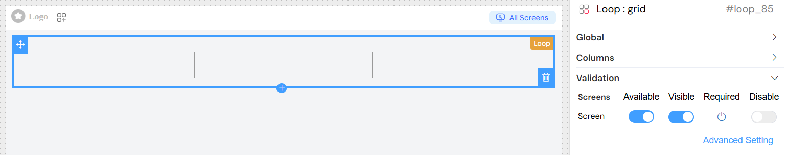 Loop Screen-Based Validation