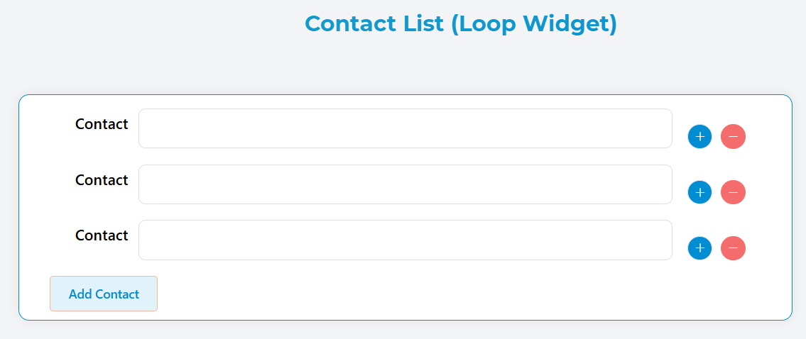 Loop Basic Contact List