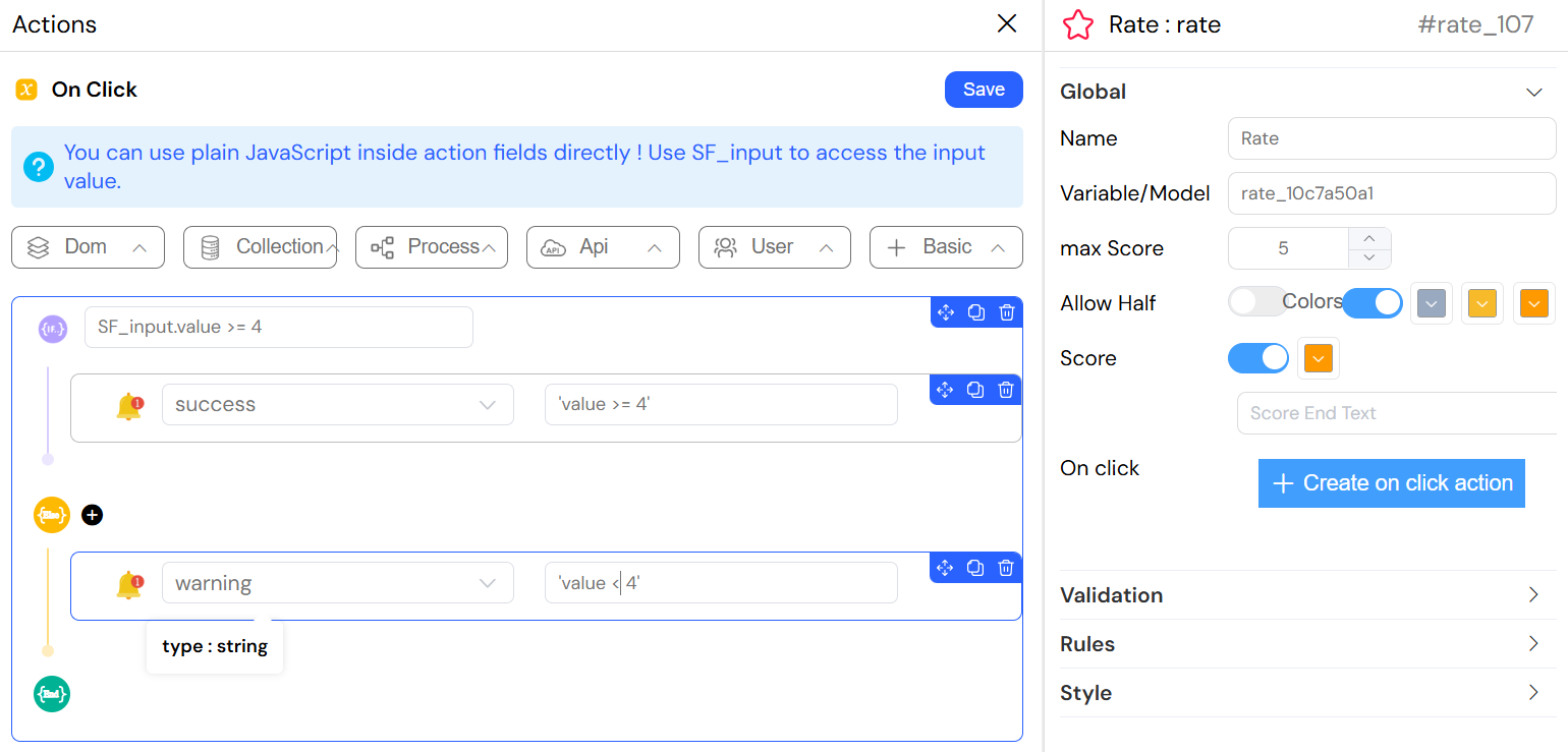 Rate [Actions](/docs/ressources/project/web-interface/actions)