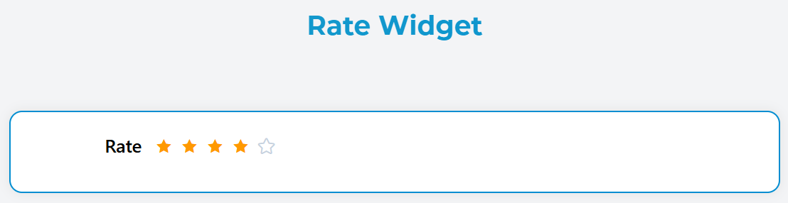Rate Widget
