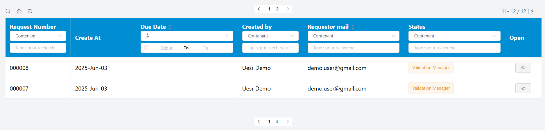 Table Interactive Features