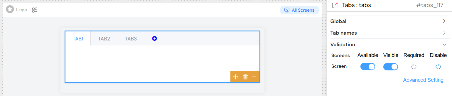 Tabs Basic Validation