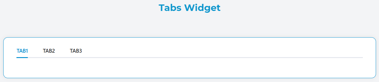 Tabs Widget