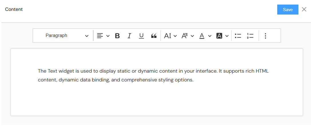 Text Content Configuration