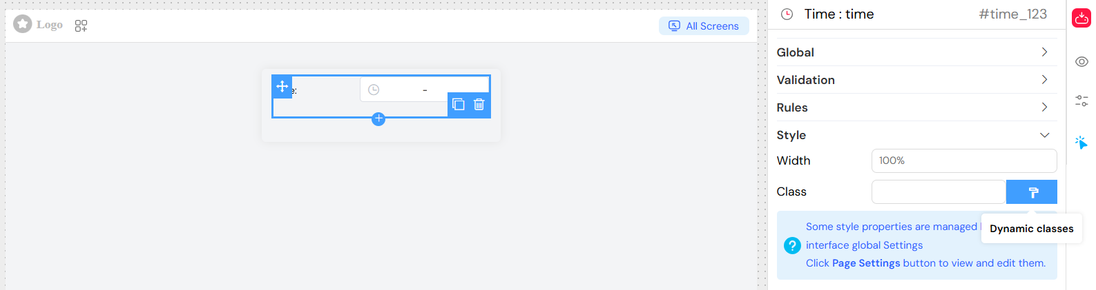 Time Style Configuration