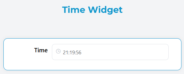 Time Widget
