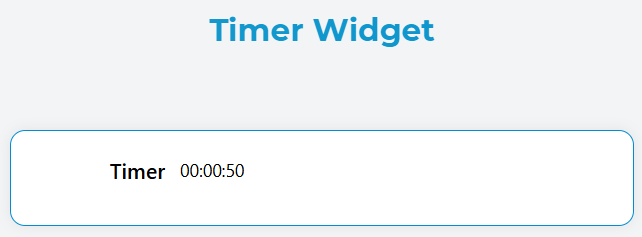 Timer Widget