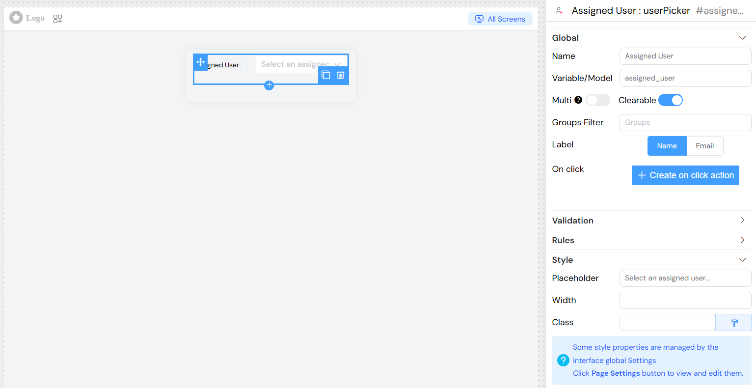 UserPicker Basic Single User