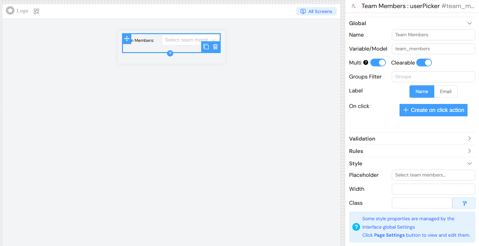UserPicker Multiple User Selection