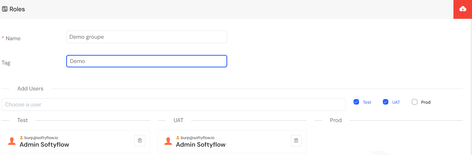 Attache Role to a project