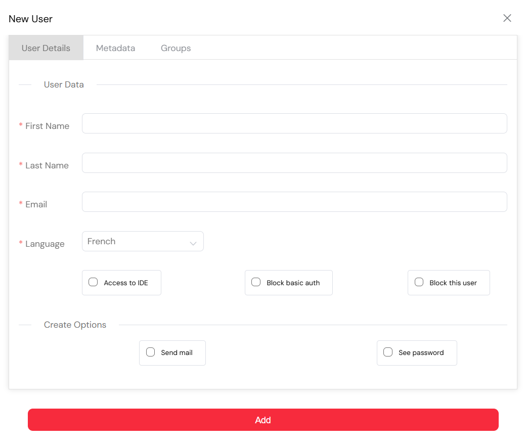 Create a User