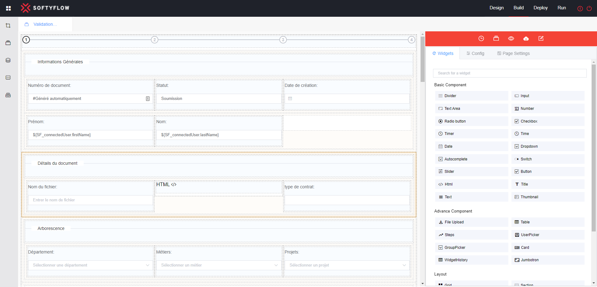 design user form screenshot