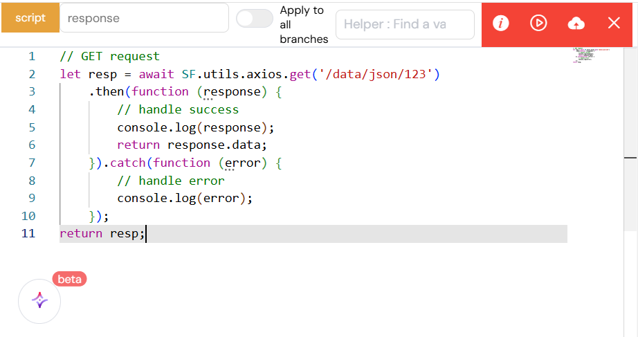 Example of basic axios GET request