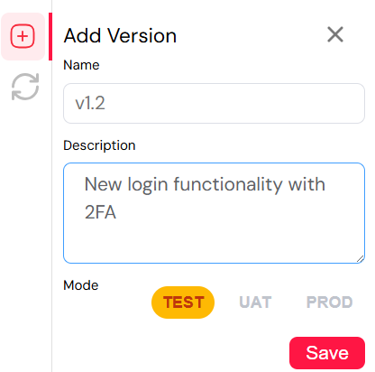 Creating a test version