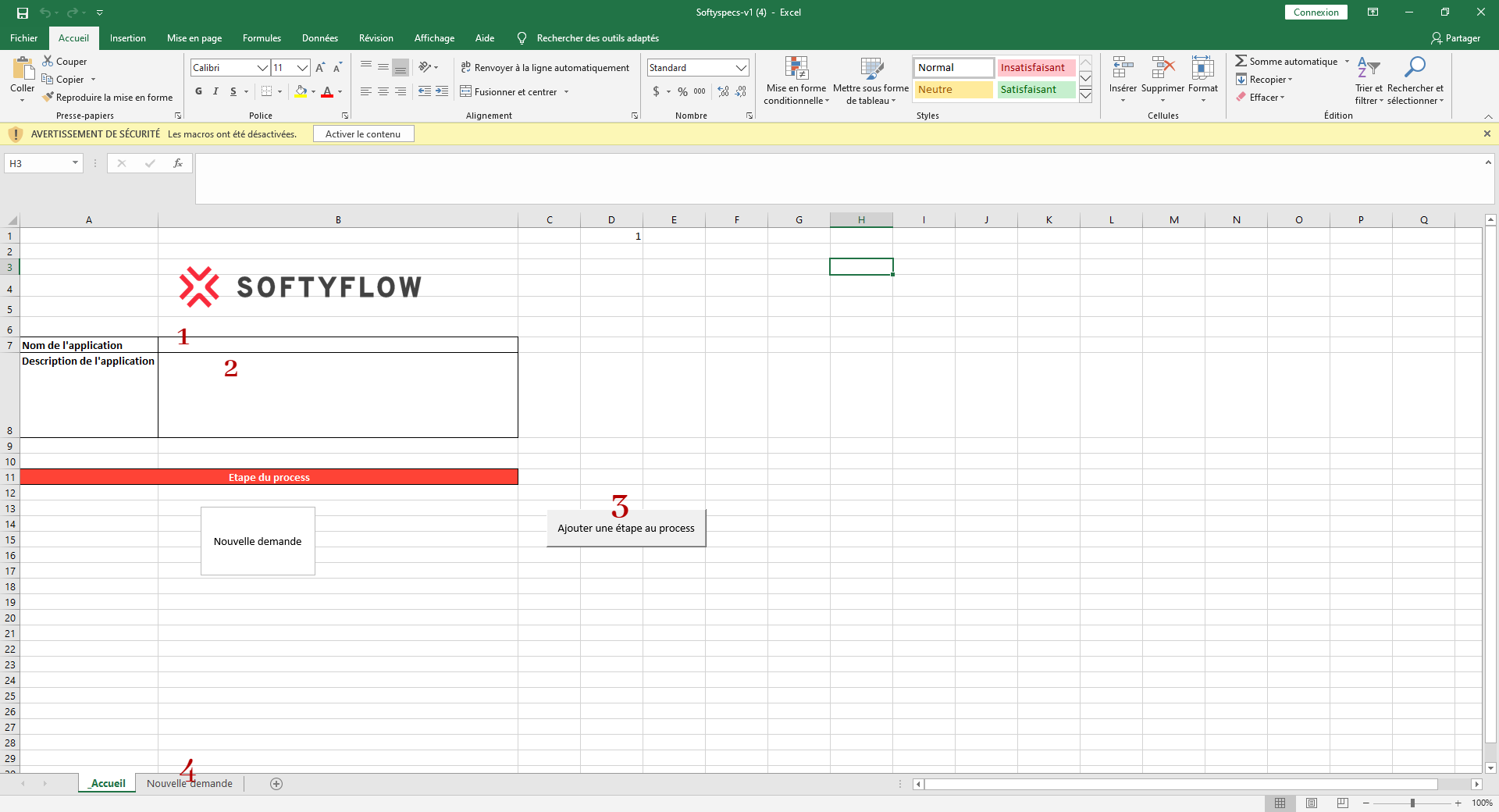 create workflow using wizard Excel screenshot