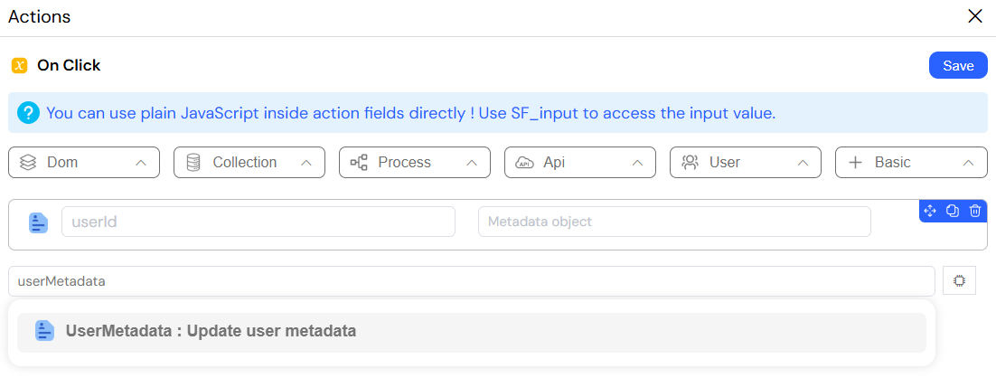 userMetadata
