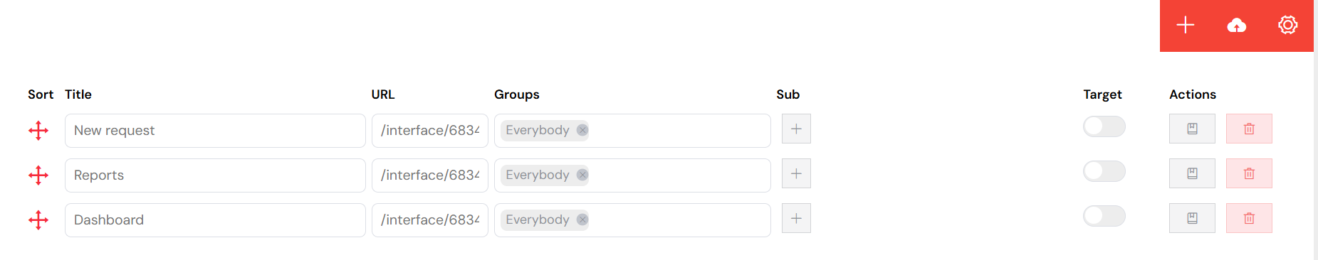 submenus navbar screenshot